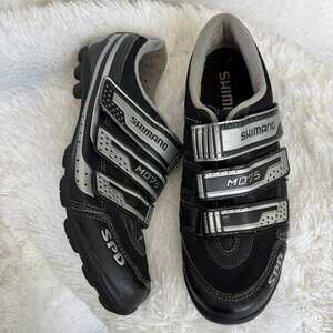 Shimano SH-M075 SPD Mountain Bike Cycling Shoes Black Silver Men’s US 12 EU 47